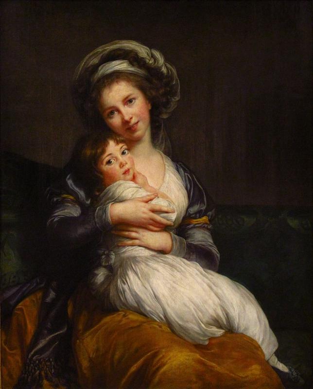 Автопортрет с ребенком, 1786 г.